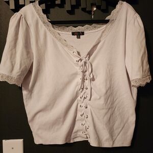 Delia's for Dollskill Lace Up Crop Top 3x